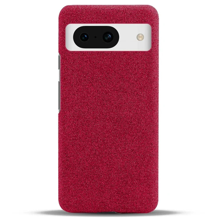 For Google Pixel 8a Case Fabric Cloth+PC Solid Color Design Back Phone Cover