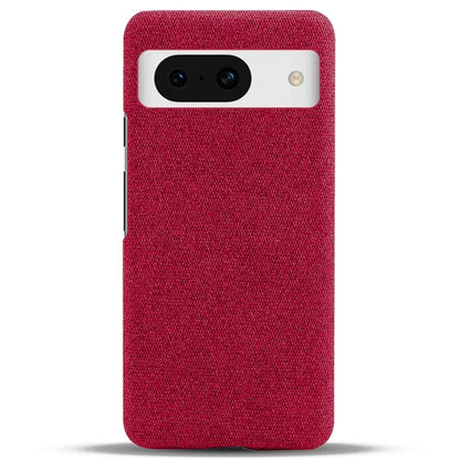 For Google Pixel 8a Case Fabric Cloth+PC Solid Color Design Back Phone Cover