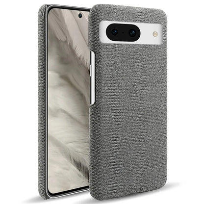 For Google Pixel 8a Case Fabric Cloth+PC Solid Color Design Back Phone Cover