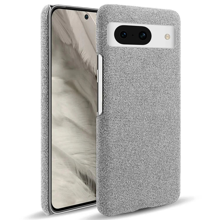 For Google Pixel 8a Case Fabric Cloth+PC Solid Color Design Back Phone Cover