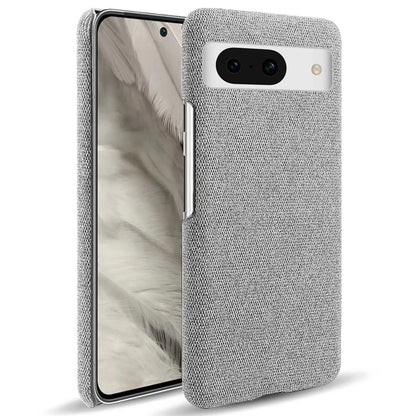 For Google Pixel 8a Case Fabric Cloth+PC Solid Color Design Back Phone Cover