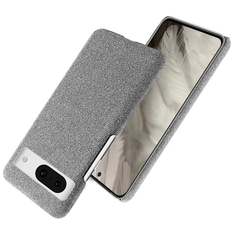 For Google Pixel 8a Case Fabric Cloth+PC Solid Color Design Back Phone Cover