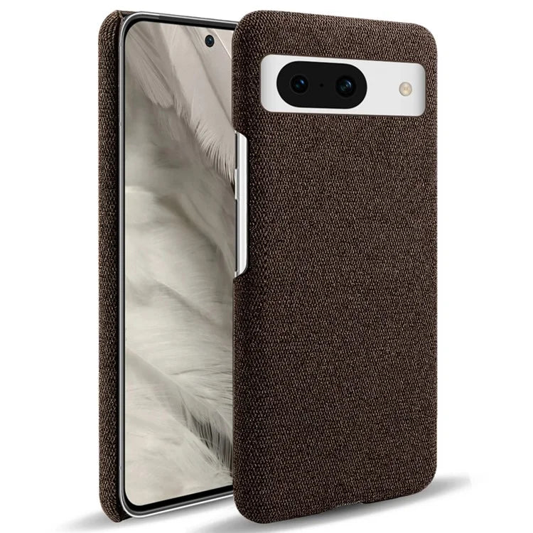 For Google Pixel 8a Case Fabric Cloth+PC Solid Color Design Back Phone Cover
