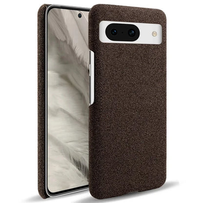 For Google Pixel 8a Case Fabric Cloth+PC Solid Color Design Back Phone Cover