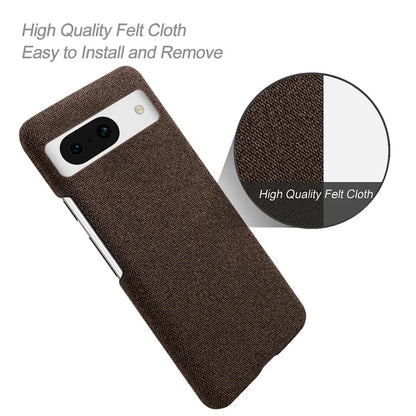 For Google Pixel 8a Case Fabric Cloth+PC Solid Color Design Back Phone Cover