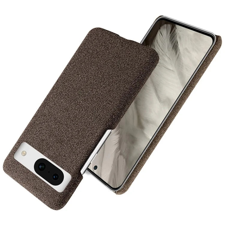 For Google Pixel 8a Case Fabric Cloth+PC Solid Color Design Back Phone Cover