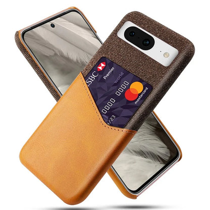 For Google Pixel 8 Case Card Holder Cloth Texture Leather+PC Phone Cover