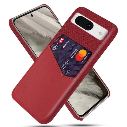 For Google Pixel 8 Case Card Holder Cloth Texture Leather+PC Phone Cover