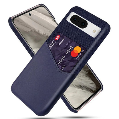For Google Pixel 8 Case Card Holder Cloth Texture Leather+PC Phone Cover
