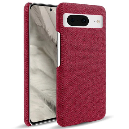 For Google Pixel 8 Case Solid Color Cloth Texture Hard PC Protective Phone Cover
