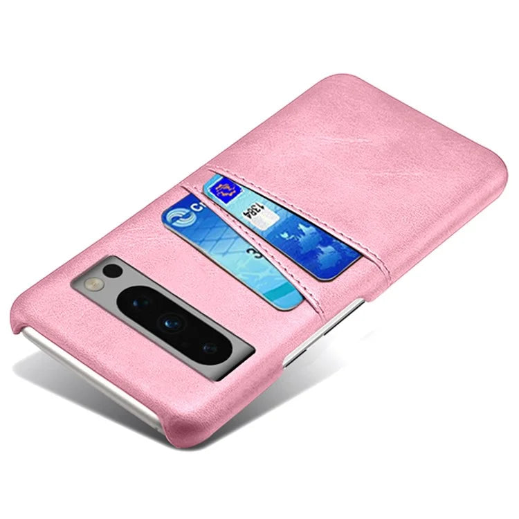 For Google Pixel 8 Pro Slim Case Card Slots PU+PC Phone Cover