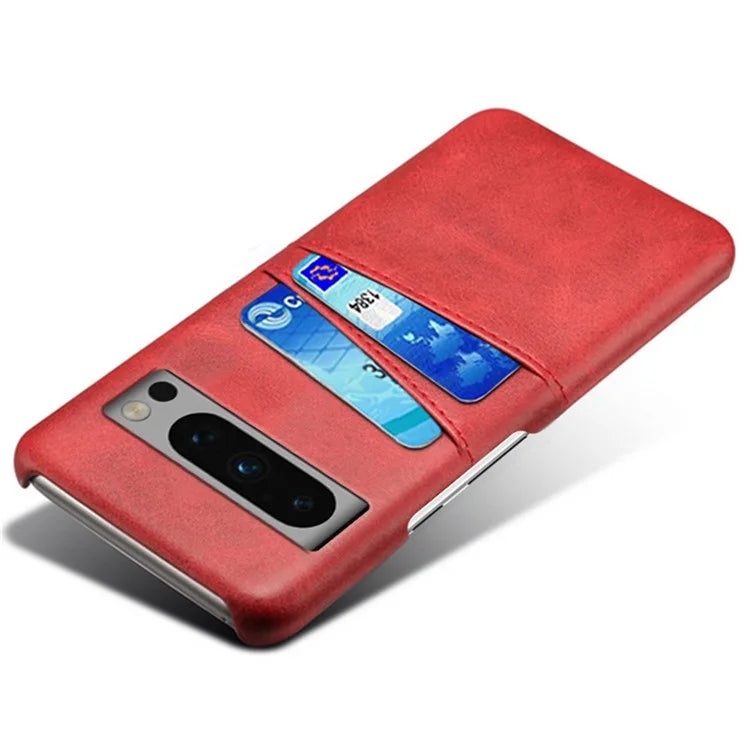 For Google Pixel 8 Pro Slim Case Card Slots PU+PC Phone Cover