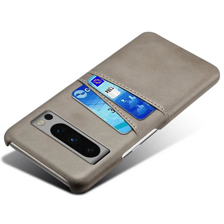 For Google Pixel 8 Pro Slim Case Card Slots PU+PC Phone Cover
