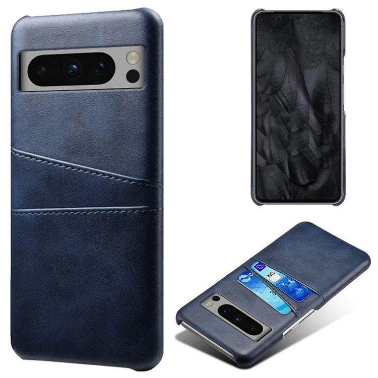For Google Pixel 8 Pro Slim Case Card Slots PU+PC Phone Cover