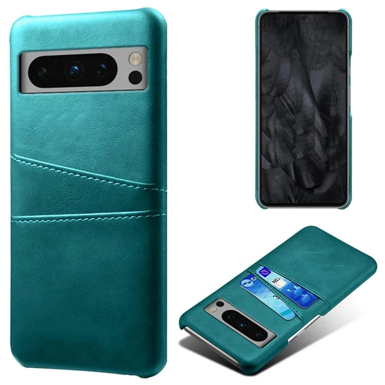 For Google Pixel 8 Pro Slim Case Card Slots PU+PC Phone Cover