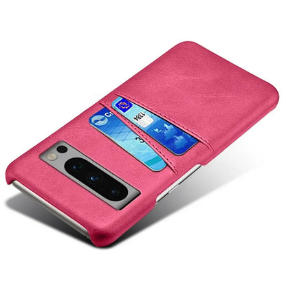 For Google Pixel 8 Pro Slim Case Card Slots PU+PC Phone Cover