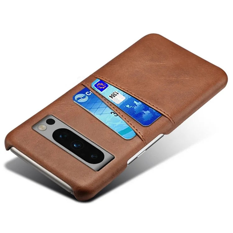 For Google Pixel 8 Pro Slim Case Card Slots PU+PC Phone Cover
