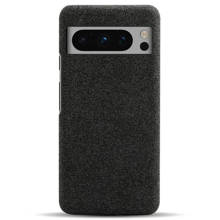 For Google Pixel 8 Pro Case Solid Color Fabric Cloth+PC Shockproof Phone Cover