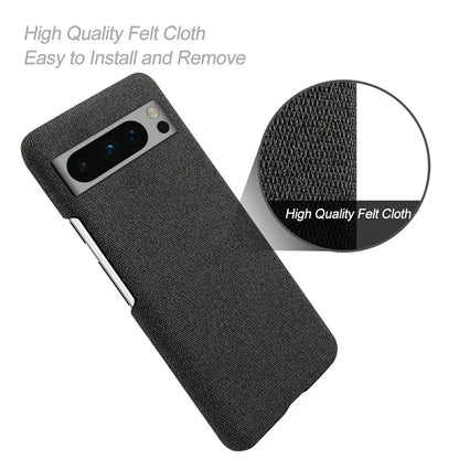 For Google Pixel 8 Pro Case Solid Color Fabric Cloth+PC Shockproof Phone Cover