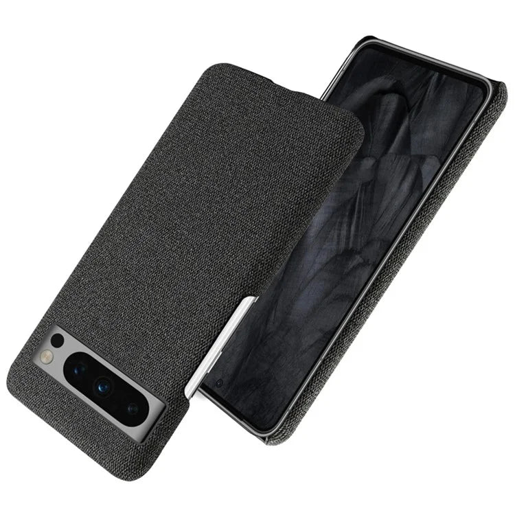 For Google Pixel 8 Pro Case Solid Color Fabric Cloth+PC Shockproof Phone Cover