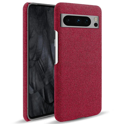 For Google Pixel 8 Pro Case Solid Color Fabric Cloth+PC Shockproof Phone Cover