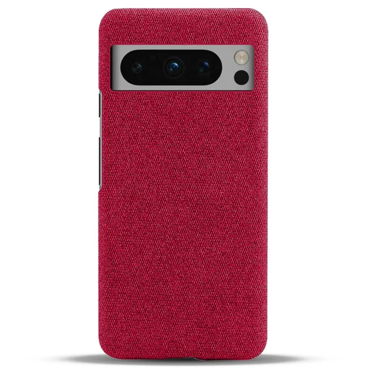 For Google Pixel 8 Pro Case Solid Color Fabric Cloth+PC Shockproof Phone Cover