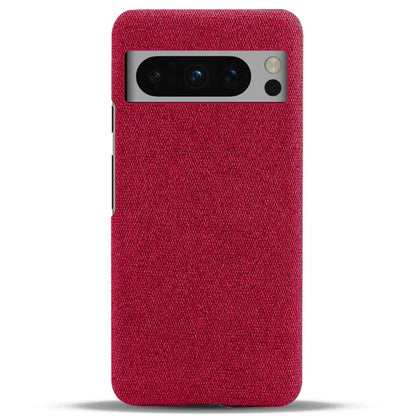 For Google Pixel 8 Pro Case Solid Color Fabric Cloth+PC Shockproof Phone Cover