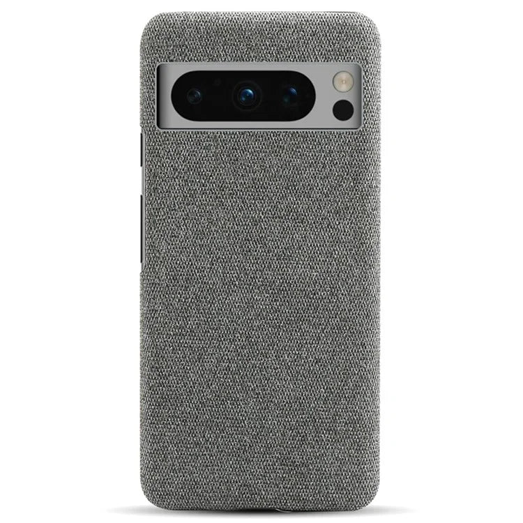 For Google Pixel 8 Pro Case Solid Color Fabric Cloth+PC Shockproof Phone Cover