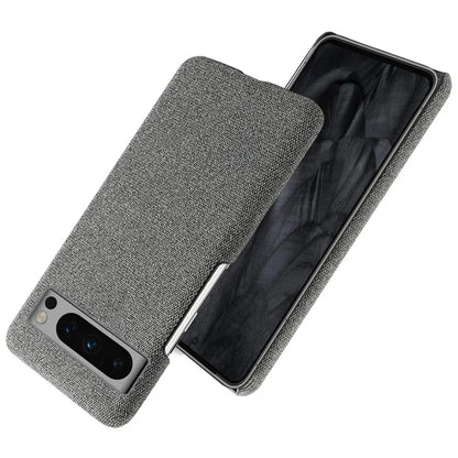 For Google Pixel 8 Pro Case Solid Color Fabric Cloth+PC Shockproof Phone Cover