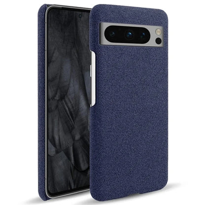 For Google Pixel 8 Pro Case Solid Color Fabric Cloth+PC Shockproof Phone Cover