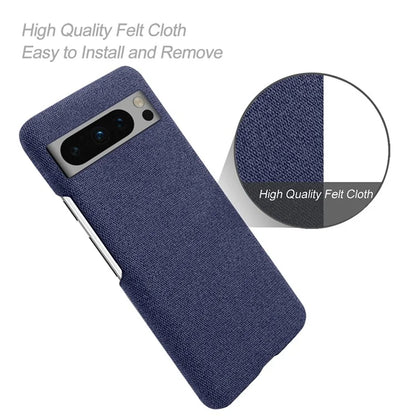 For Google Pixel 8 Pro Case Solid Color Fabric Cloth+PC Shockproof Phone Cover
