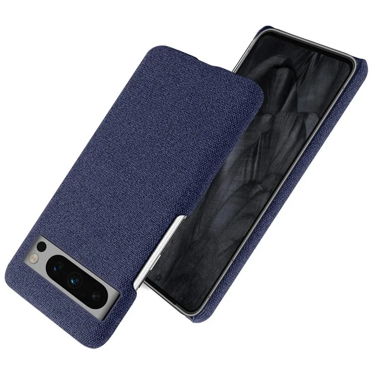For Google Pixel 8 Pro Case Solid Color Fabric Cloth+PC Shockproof Phone Cover