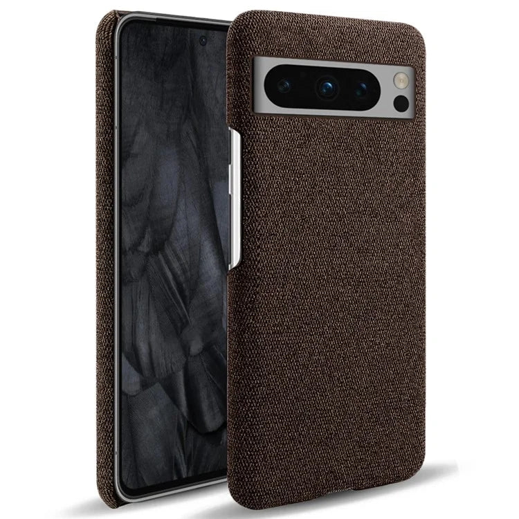 For Google Pixel 8 Pro Case Solid Color Fabric Cloth+PC Shockproof Phone Cover