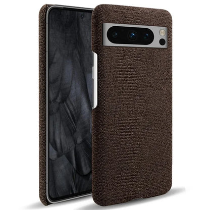For Google Pixel 8 Pro Case Solid Color Fabric Cloth+PC Shockproof Phone Cover