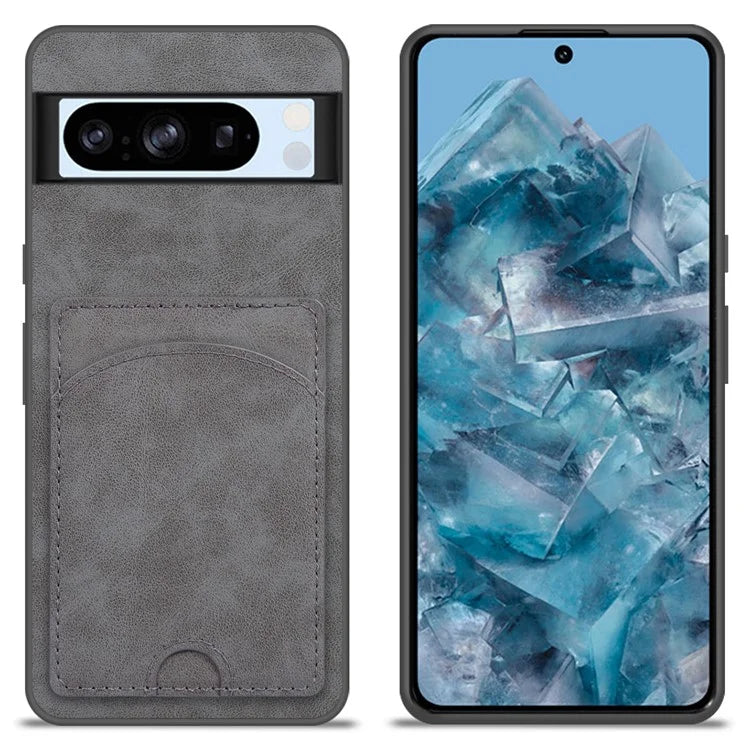 For Google Pixel 8 Pro Case PU Leather Kickstand Card Slots Back Cover