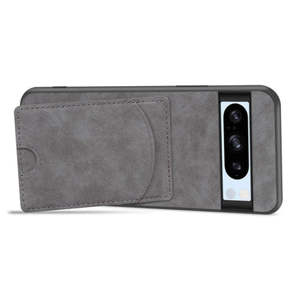 For Google Pixel 8 Pro Case PU Leather Kickstand Card Slots Back Cover