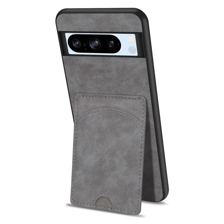 For Google Pixel 8 Pro Case PU Leather Kickstand Card Slots Back Cover
