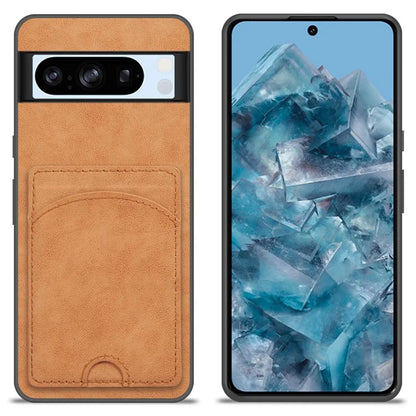 For Google Pixel 8 Pro Case PU Leather Kickstand Card Slots Back Cover
