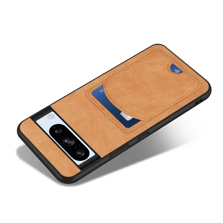 For Google Pixel 8 Pro Case PU Leather Kickstand Card Slots Back Cover