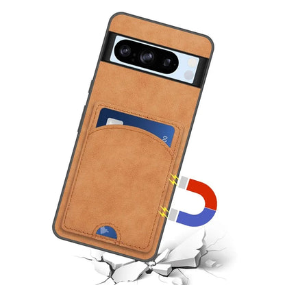 For Google Pixel 8 Pro Case PU Leather Kickstand Card Slots Back Cover