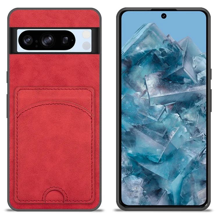 For Google Pixel 8 Pro Case PU Leather Kickstand Card Slots Back Cover