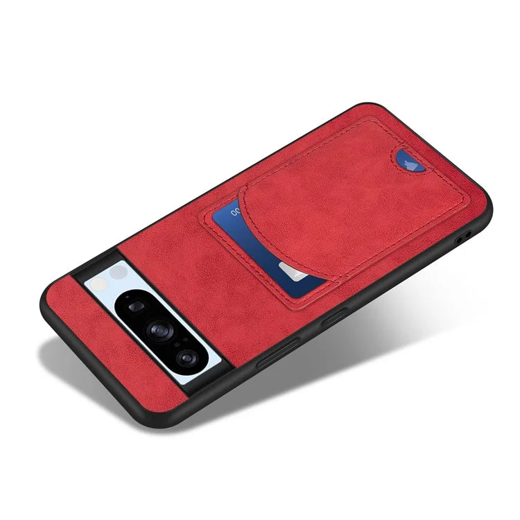 For Google Pixel 8 Pro Case PU Leather Kickstand Card Slots Back Cover