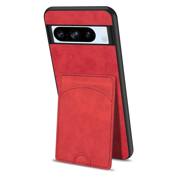 For Google Pixel 8 Pro Case PU Leather Kickstand Card Slots Back Cover