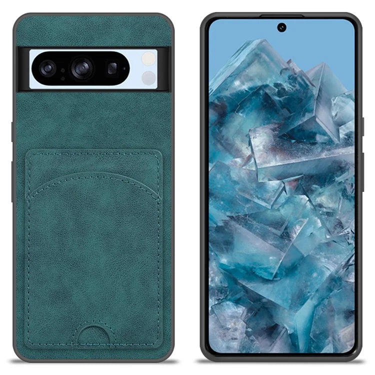 For Google Pixel 8 Pro Case PU Leather Kickstand Card Slots Back Cover