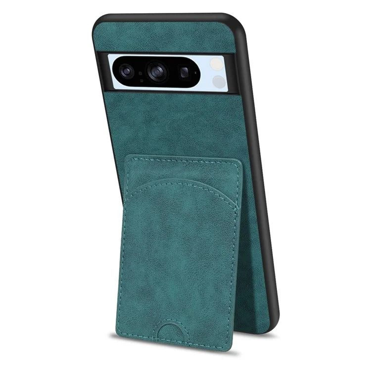 For Google Pixel 8 Pro Case PU Leather Kickstand Card Slots Back Cover
