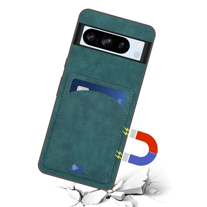 For Google Pixel 8 Pro Case PU Leather Kickstand Card Slots Back Cover