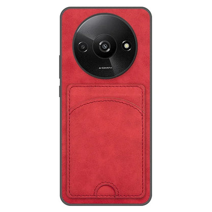 For Xiaomi Redmi A3 / Poco C61 4G Case Card Holder PU+PC+TPU Phone Cover with Kickstand