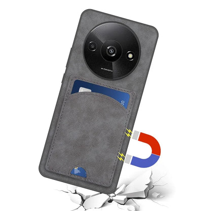 For Xiaomi Redmi A3 / Poco C61 4G Case Card Holder PU+PC+TPU Phone Cover with Kickstand