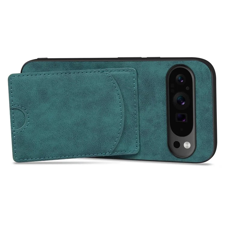 For Google Pixel 9 Pro XL Case with Card Holder PU Leather Coated  PC+TPU Phone Cover