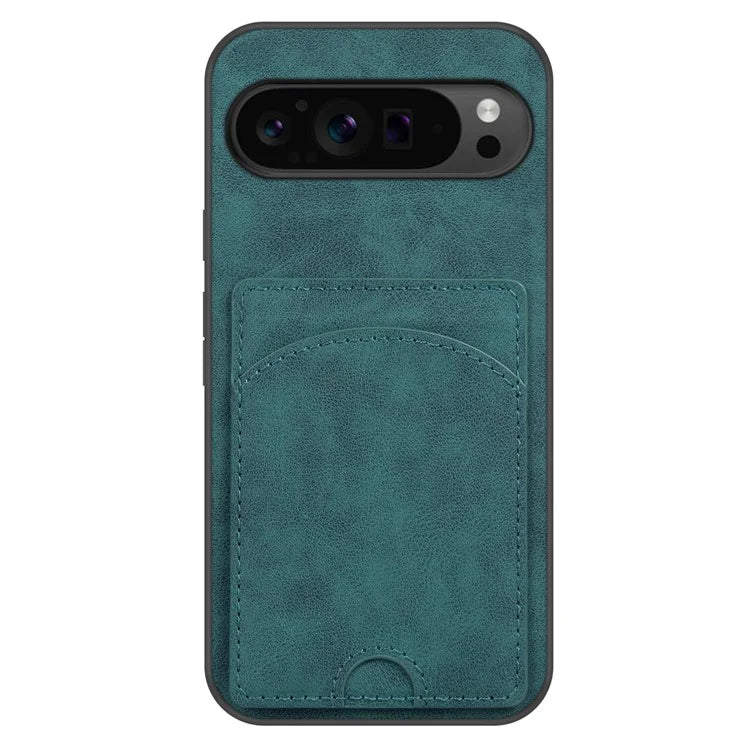 For Google Pixel 9 Pro XL Case with Card Holder PU Leather Coated  PC+TPU Phone Cover